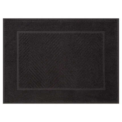 REINA LINE Dywanik łazienkowy z bawełny frotte zdobiony wzorem w zygzaki REINA LINE Dywanik łazienkowy z bawełny frotte zdobiony wzorem w zygzaki - 50 x 70 cm