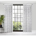 Dekoracja okienna DINA z lekkiej  półtransparentnej etaminy z nadrukiem kwiatowym - 140 x 270 cm - biały 2