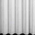 Tkanina firanowa grubsza etamina zdobiona błyszczącym wzorem - 300 cm - biały 3