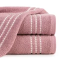 Ręcznik bawełniany FIORE z ozdobnym stebnowaniem - 70 x 140 cm - liliowy 1