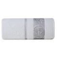 EUROFIRANY CLASSIC Ręcznik SYLWIA 1 z żakardową bordiurą tkaną w ornamentowy wzór - 50 x 90 cm - biały 3