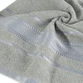 Ręcznik z żakardową błyszczącą bordiurą - 50 x 90 cm - stalowy 5