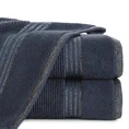 EWA MINGE Ręcznik FILON w kolorze granatowym, w prążki z ozdobną bordiurą przetykaną srebrną nitką - 30 x 50 cm - granatowy 1