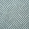 Zasłona ISLA z matowego welwetu z żakardowym geometrycznym wzorem - 140 x 250 cm - stalowy 12