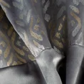 Zasłona LIZA z welwetu z pasem z błyszczącym, cieniowanym nadrukiem - 140 x 250 cm - stalowy 9