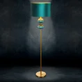 Lampa stojąca LAILA z welwetowym  abażurem - ∅ 46 x 174 cm - turkusowy 1