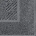REINA LINE Dywanik łazienkowy z bawełny frotte zdobiony wzorem w zygzaki - 50 x 70 cm - stalowy 4