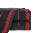 Ręcznik z bordiurą w formie sznurka - 70 x 140 cm - czarny 1