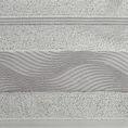 EUROFIRANY CLASSIC Ręcznik SYLWIA 2 z żakardową bordiurą z falującym wzorem - 70 x 140 cm - srebrny 2