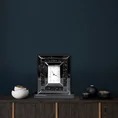 Dekoracyjny zegar stojący ze szkła i drobnych kryształków - 30 x 3 x 30 cm - srebrny 8