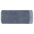 Komplet 2 szt ręczników KOS z  ozdobną żakardową bordiurą w paseczki - 36 x 25 x 12 cm - grafitowy 6