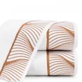 LIMITED COLLECTION ręcznik BLANCA 3 z miękkiej bawełny z welwetową bordiurą z falującym wzorem MAGIA BIELI - 50 x 90 cm - biały 1