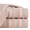 Ręcznik FARGO z bordiurą podkreśloną melanżowymi paskami - 50 x 90 cm - pudrowy róż 1