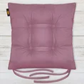 ADORE dwustronna welurowa poduszka siedziskowa na krzesło z czterema pikowaniami - 40 x 40 x 8 cm - jasnofioletowy 1