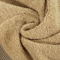 Ręcznik RODOS z ozdobną żakardową bordiurą w pasy - 70 x 140 cm - beżowy 5