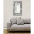 Lustro w dekoracyjnej ażurowej ramie z drobnymi kryształkami - 80 x 3 x 120 cm - srebrny 1