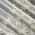 Tkanina firanowa gładka, lekka mikrosiateczka z kwiatowym haftem - 280 cm - biały 4