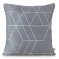 DESIGN 91 Poszewka GEO 02 z mikrofibry z nadrukiem geometrycznym - 40 x 40 cm - stalowy 1