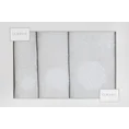 Komplet ręczników z haftem w kształcie mandali w kartonowym opakowaniu - 56 x 36 x 7 cm - srebrny 2