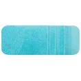Ręcznik POLA z żakardową bordiurą zdobioną stebnowaniem - 50 x 90 cm - niebieski 3