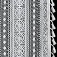 Zasłona ADORA w stylu boho ażurowa zdobiona subtelnymi chwostami - 140 x 270 cm - biały 12