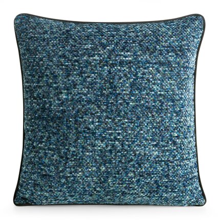 Poszewka dekoracyjna BARI z plecionej szenilowej nici z efektem melanżu 45 x 45 cm niebieski | Eurofirany