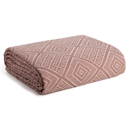 TERRA COLLECTION Narzuta MOROCCO z bawełny z geometrycznym żakardowym wzorem TERRA COLLECTION Narzuta MOROCCO z bawełny z geometrycznym żakardowym wzorem - 220 x 240 cm