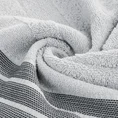Ręcznik PATI 70X140 cm utkany w miękkie pasy i podkreślony żakardową bordiurą popielaty - 70 x 140 cm - popielaty 5