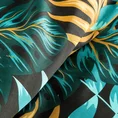 NOVA PRINT GIFT Komplet pościeli MARCELA w kartonowym opakowaniu z wysokogatunkowej satyny bawełnianej z motywem egzotycznych liści - 160 x 200 cm - wielokolorowy 4