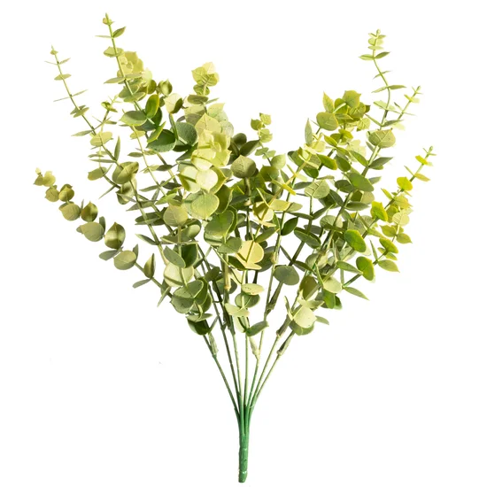 GAŁĄZKA OZDOBNA z drobnymi listeczkami, kwiat sztuczny dekoracyjny - 40 cm - jasnozielony