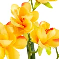 Kwiat sztuczny dekoracyjny z płatkami z jedwabistej tkaniny - ∅ 7 x 77 cm - pomarańczowy 2
