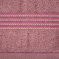 Ręcznik bawełniany z ozdobnym stebnowaniem - 70 x 140 cm - liliowy 2