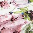 Zasłona welwetowa  ANELIA z kwiatowym nadrukiem - 140 x 250 cm - pudrowy róż 7