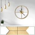 Dekoracyjny zegar ścienny z metalu w nowoczesnym minimalistycznym stylu - 40 x 6 x 40 cm - złoty 3