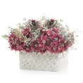 Bukiet kwiatów sztucznych z płatkami z jedwabistej tkaniny - dł. 30 cm dł. kwiat 13 cm - kremowy 2