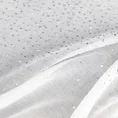 Firana z gładkiej etaminy zdobiona w górnej części aplikacją z iskrzących srebrnych dżetów - 300 x 250 cm - biały 2