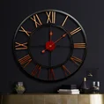 Dekoracyjny zegar ścienny w stylu vinatage z metalu - 70 x 5 x 70 cm - czarny 9