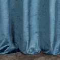 Tkanina zasłonowa miękki welwet z marmurowym złotym nadrukiem - 280 cm - ciemnoniebieski 2
