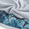 EWA MINGE Ręcznik CHIARA z bordiurą zdobioną fantazyjnym nadrukiem - 50 x 90 cm - srebrny 4