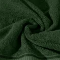 EUROFIRANY PREMIUM Ręcznik MILA  z włókien bambusowych z  bordiurą tkaną w ozdobne pasy 3D - 70 x 140 cm - butelkowy zielony 5