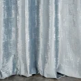 Zasłona welwetowa zdobiona nieregularnym srebrnym nadrukiem - 140 x 250 cm - niebieski 3