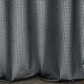 Zasłona welwetowa DARCY ze srebrnym nadrukiem w pepitkę - 140 x 250 cm - czarny 3