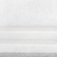 EUROFIRANY CLASSIC Ręcznik RIKI  z bordiurą w pasy miękki i puszysty, zero twist - 70 x 140 cm - biały 2