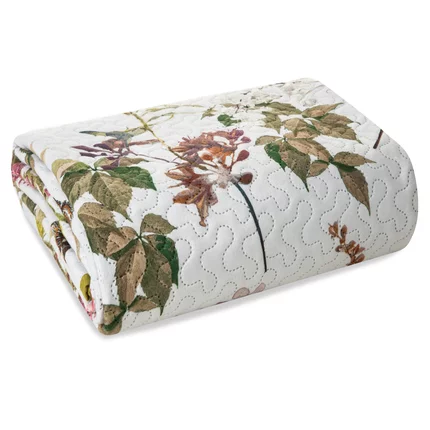 DESIGN 91 Narzuta ROSA z letnim motywem kwiatów i gałązek DESIGN 91 Narzuta ROSA z letnim motywem kwiatów i gałązek - 200 x 220 cm