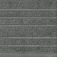 Ręcznik z welurową bordiurą przetykaną błyszczącą nicią - 70 x 140 cm - stalowy 2