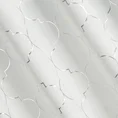 Zasłona welwetowa ze srebrnym nadrukiem wzór marokańskiej koniczyny - 140 x 250 cm - biały 5