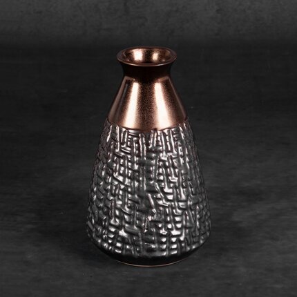 Wazon ceramiczny MORENA z wytłaczanym wzorem ∅ 16 x 24 cm