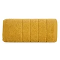 Ręcznik bawełniany DALI z bordiurą w paseczki przetykane srebrną nitką - 70 x 140 cm - musztardowy 3