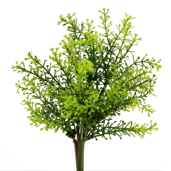 BUKSZPAN gałązka,  kwiat sztuczny dekoracyjny - dł. 33 cm dł. z listeczkami 18cm dł. gałązka 9cm - zielony