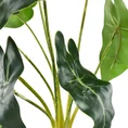 KWIAT DONICZKOWY o ciemnozielonych ozdobnych liściach, kwiat sztuczny dekoracyjny - 40 cm - zielony 2